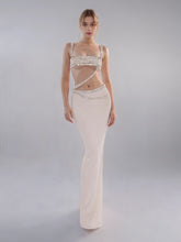 Ensemble deux pièces dos nu avec bandage White Diamonds